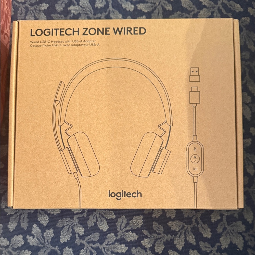 Logitech zone wired headset Microsoft Teams version. New in box. Never opened.